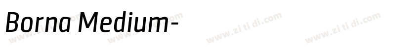 Borna Medium字体转换